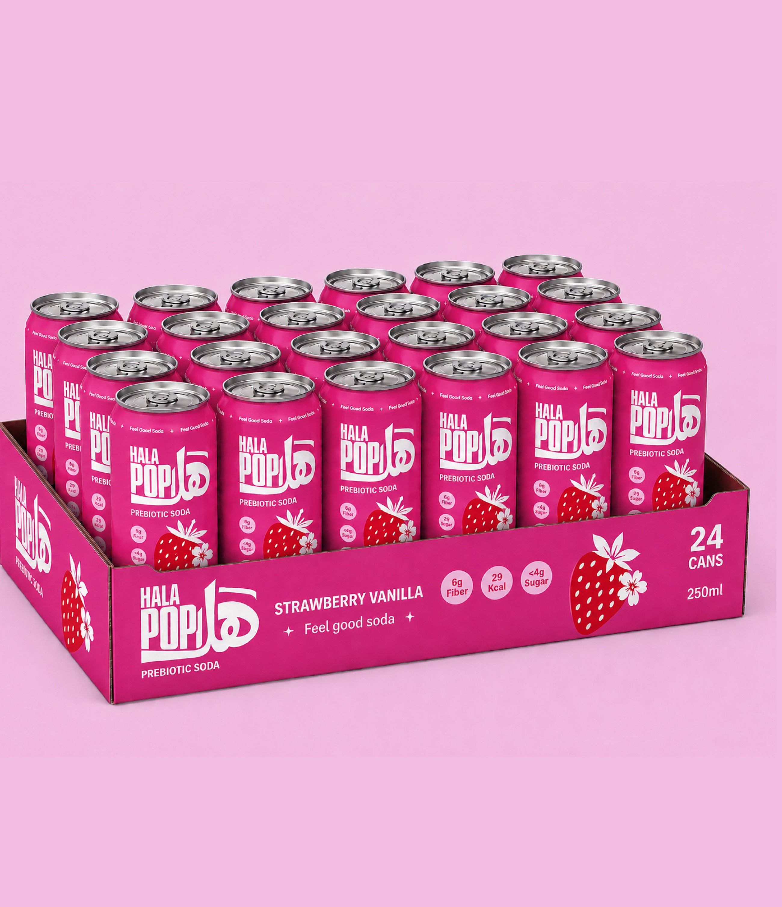 Strawberry Vanilla – HalaPop | Healthy Prebiotic Soda