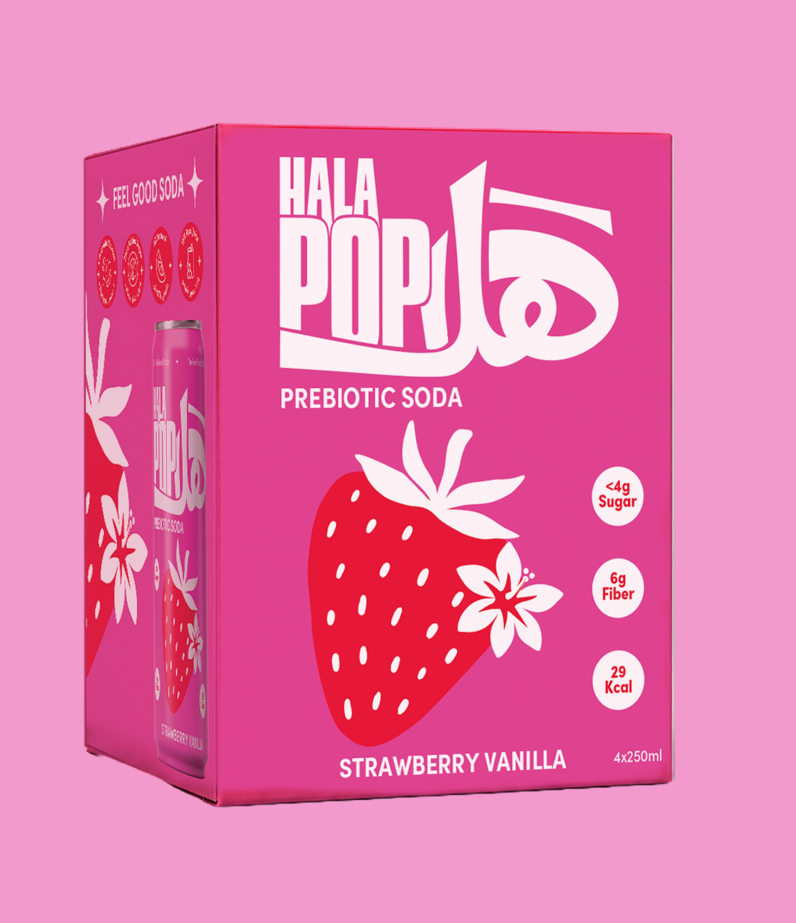 Strawberry Vanilla – HalaPop | Healthy Prebiotic Soda